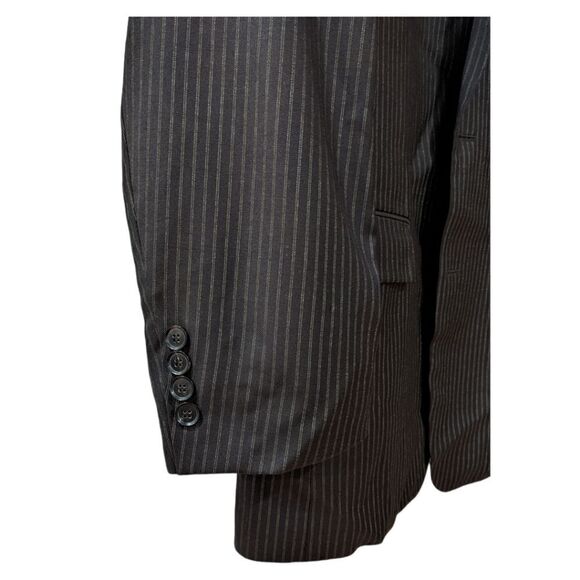 Hugo Boss Scorsese/Movie 100% Virgin Wool Black & Gold Pinstripe Suit 40R - Picture 8 of 12